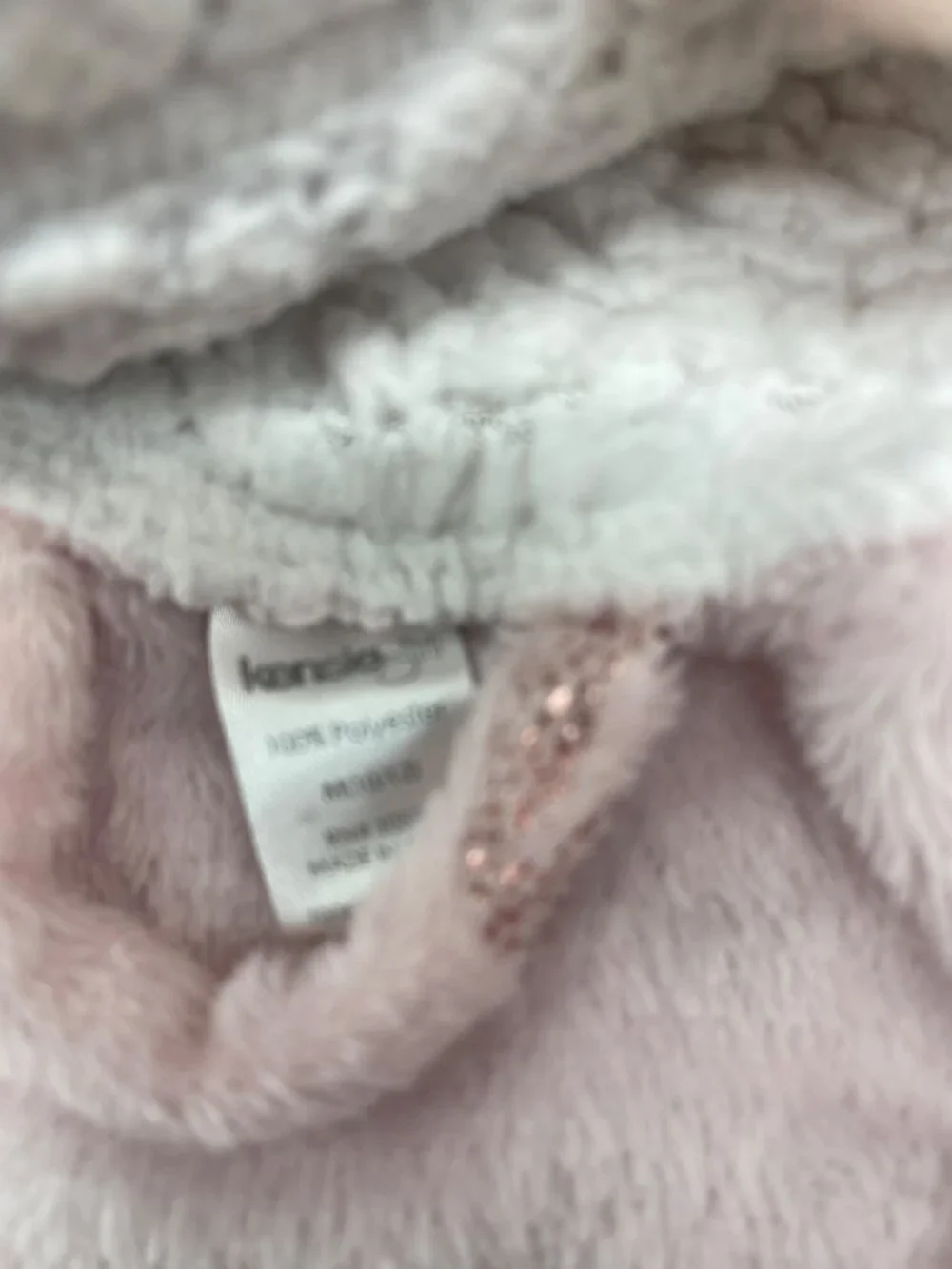 Kensie girl bathrobe unicorn pink hooded polyester kids size medium 10/12 READ
